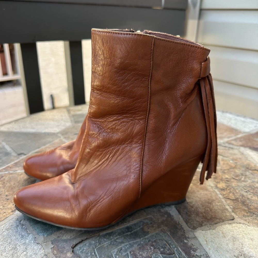 Pedro Miralles Women's Brown Leather Ankle Boots size 6